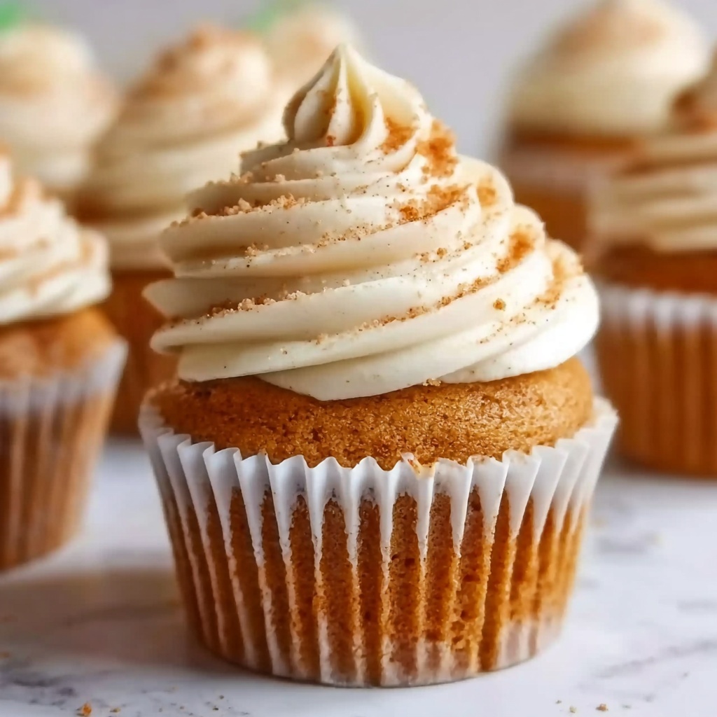 Pumpkin Cupcakes with Cinnamon Cream Cheese Frosting Recipe - Recipe Image