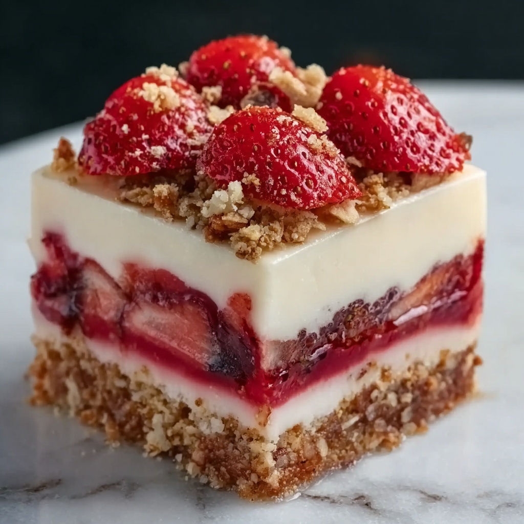 Strawberry Crunch Cheesecake Chunks Recipe - Recipe Image