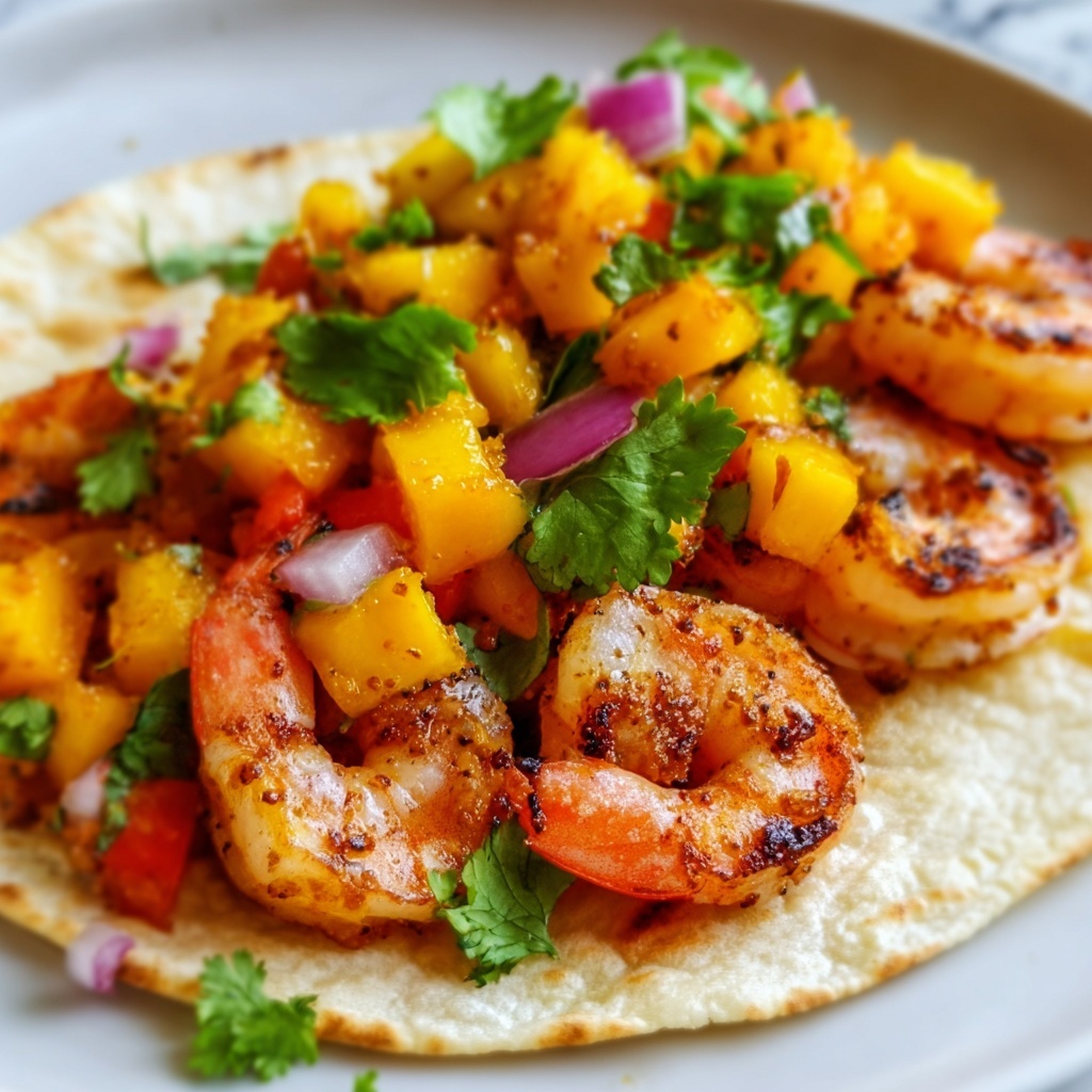 Spicy Shrimp Tacos with Mango Salsa Recipe - Recipe Image