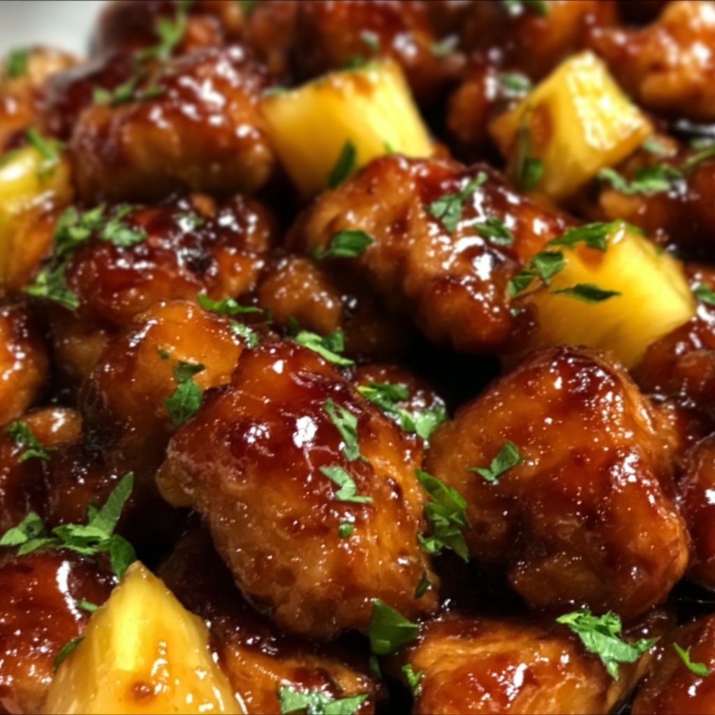 Sticky Pineapple Chicken Recipe - Recipe Image