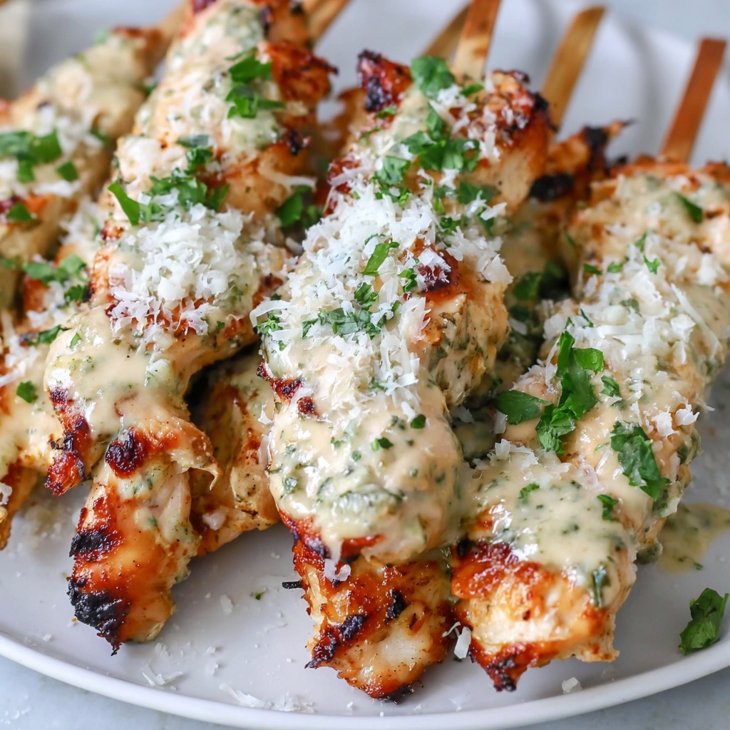 Garlic Parmesan Chicken Skewers Recipe - Recipe Image