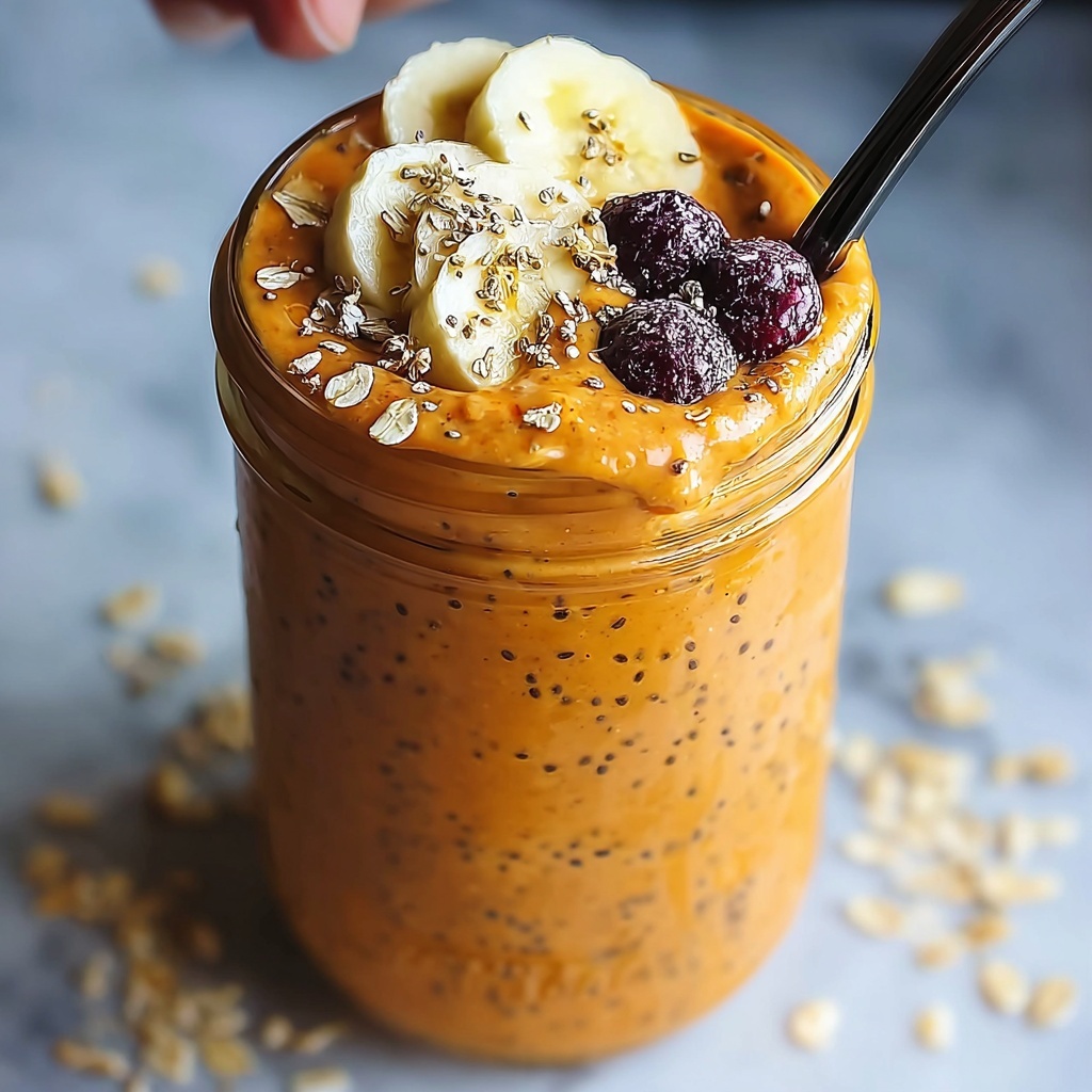 Golden Turmeric Latte Overnight Oats for a Bright Morning Boost Recipe - Recipe Image