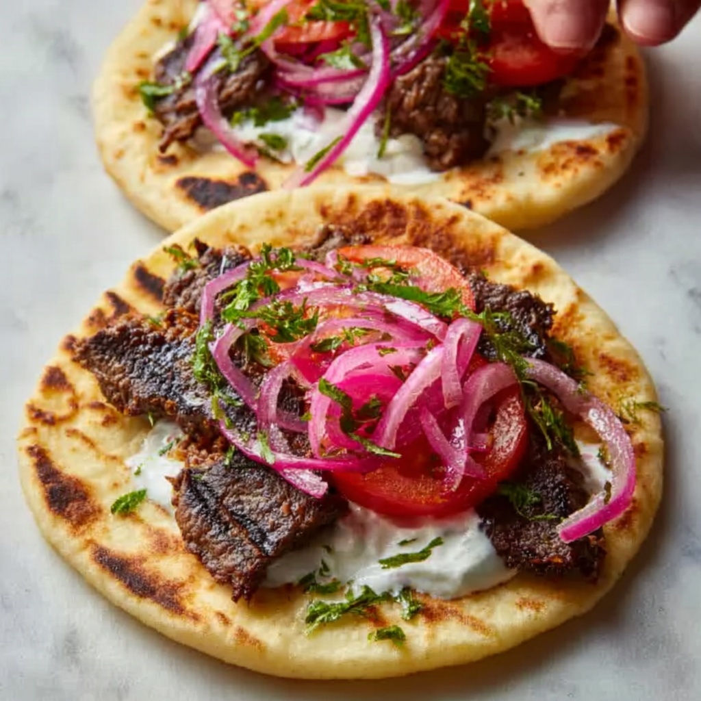 Juicy Oven-Baked Kebabs with Sumac Onions and Garlic Yogurt Recipe - Recipe Image