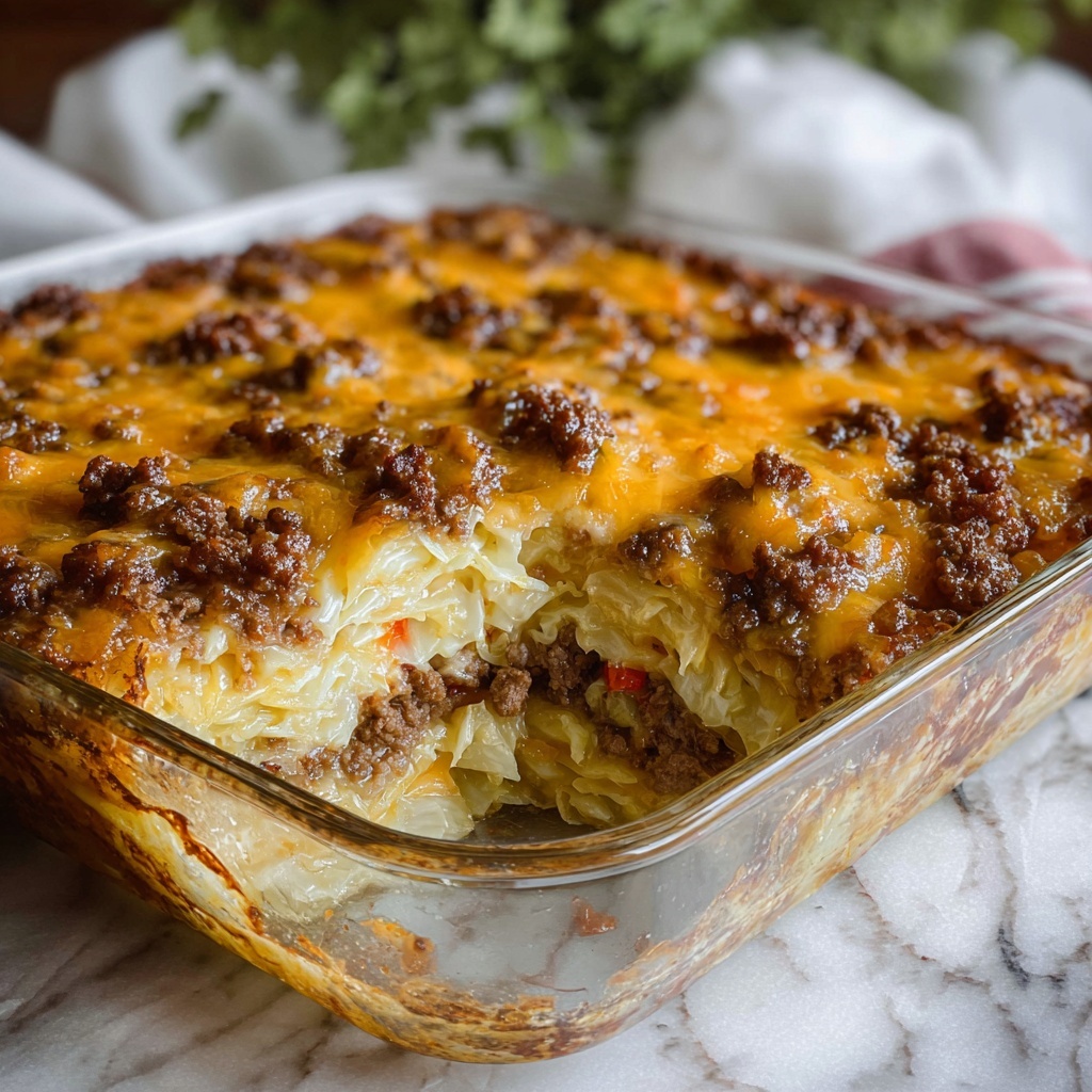 Southern Style Cabbage Beef Bake Recipe - Recipe Image