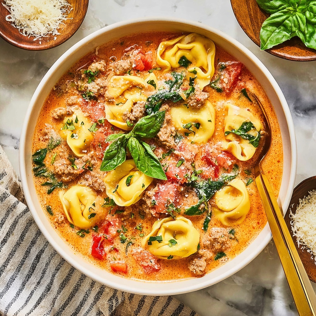 Crockpot Sausage Tortellini Soup Recipe - Recipe Image