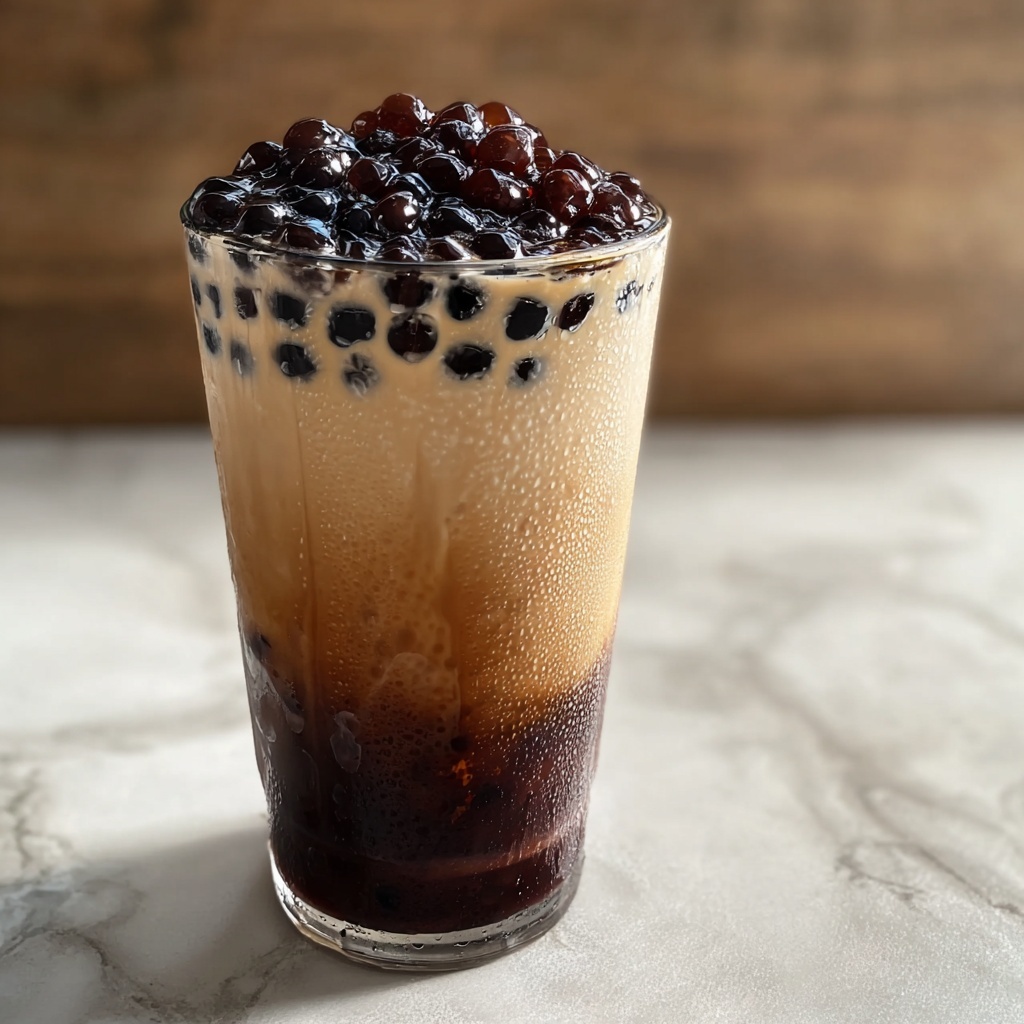 Cozy Red Bean & Black Sesame Milk Tea Recipe - Recipe Image