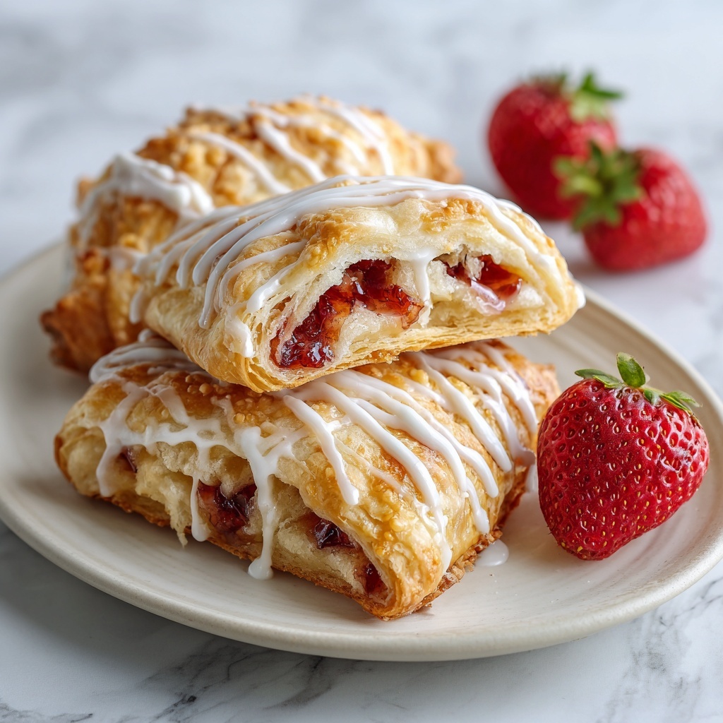 Easy Strawberry Toaster Strudels with Icing Recipe - Recipe Image