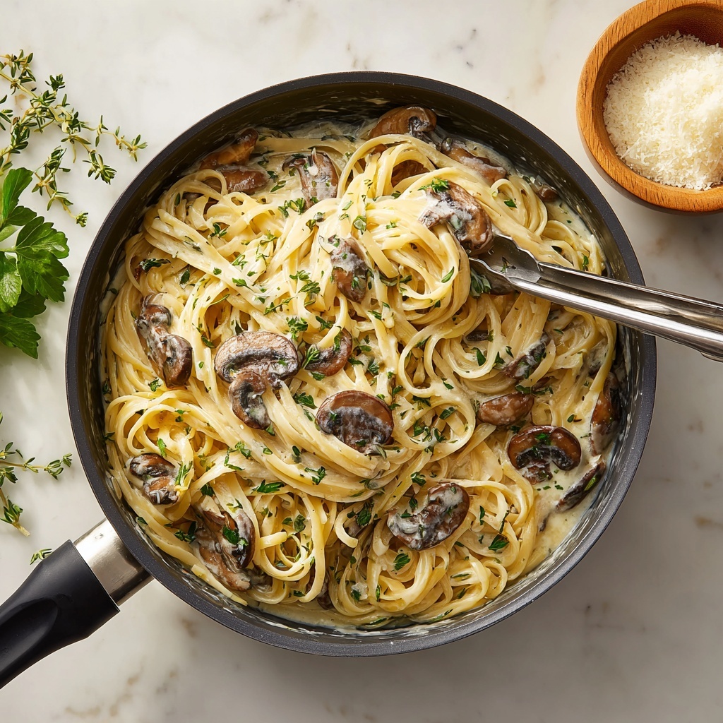 Creamy Mushroom Pasta Recipe - Recipe Image