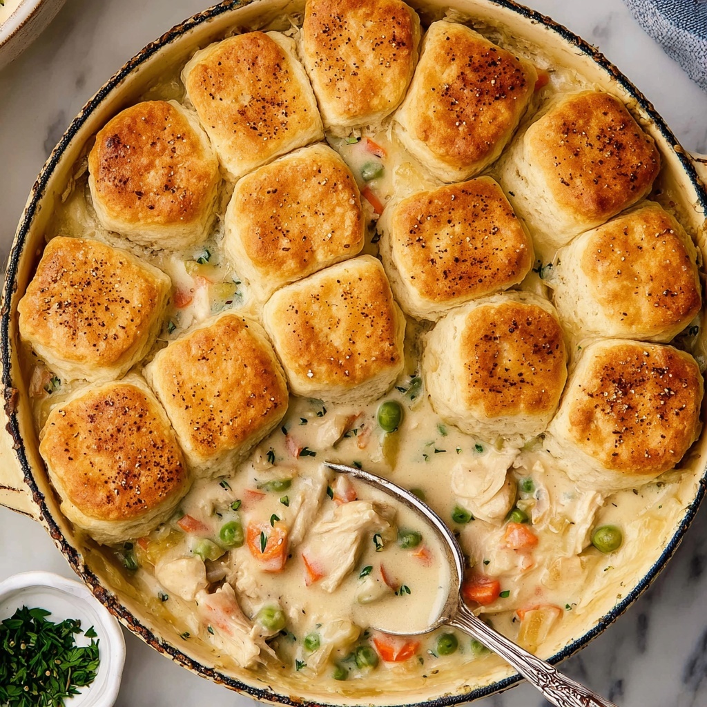 Chicken and Biscuits Casserole Recipe - Recipe Image