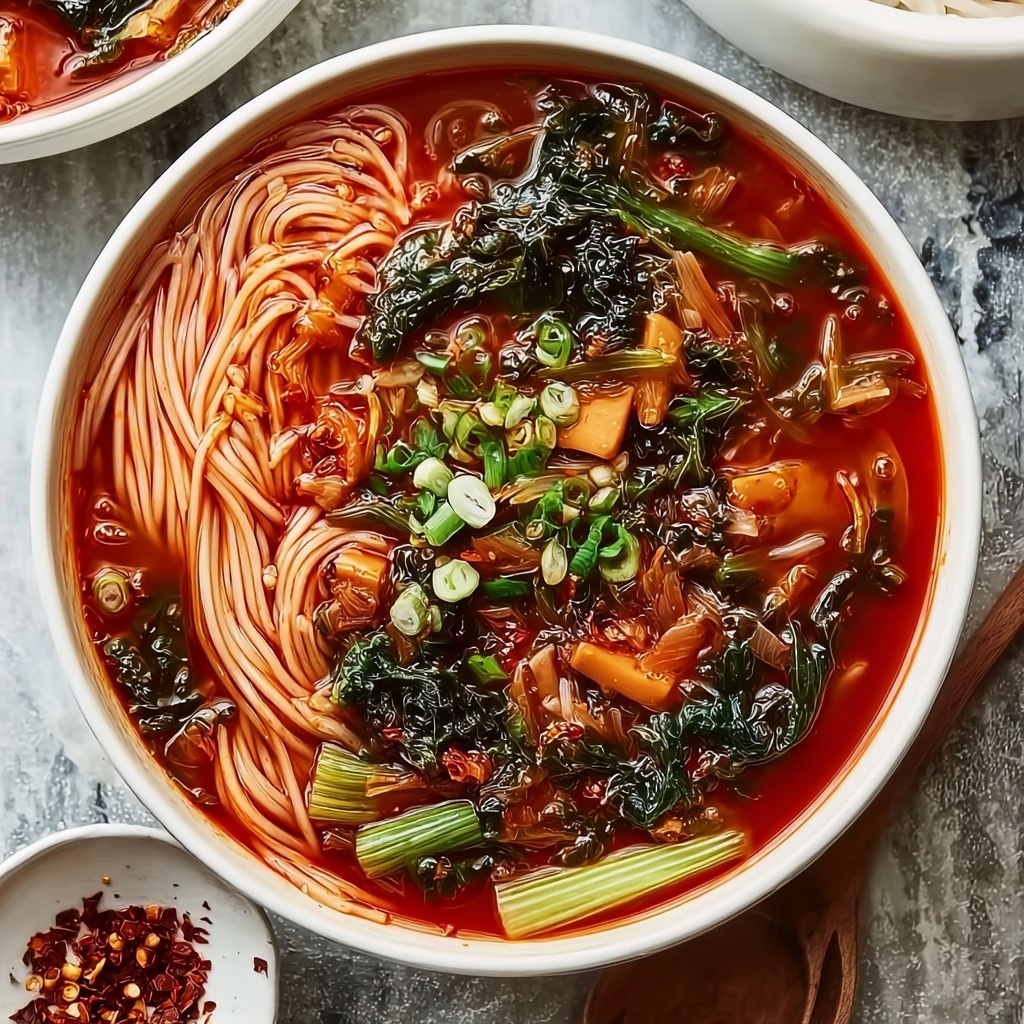 Spicy Korean Noodle Soup: An Amazing Ultimate Recipe - Recipe Image