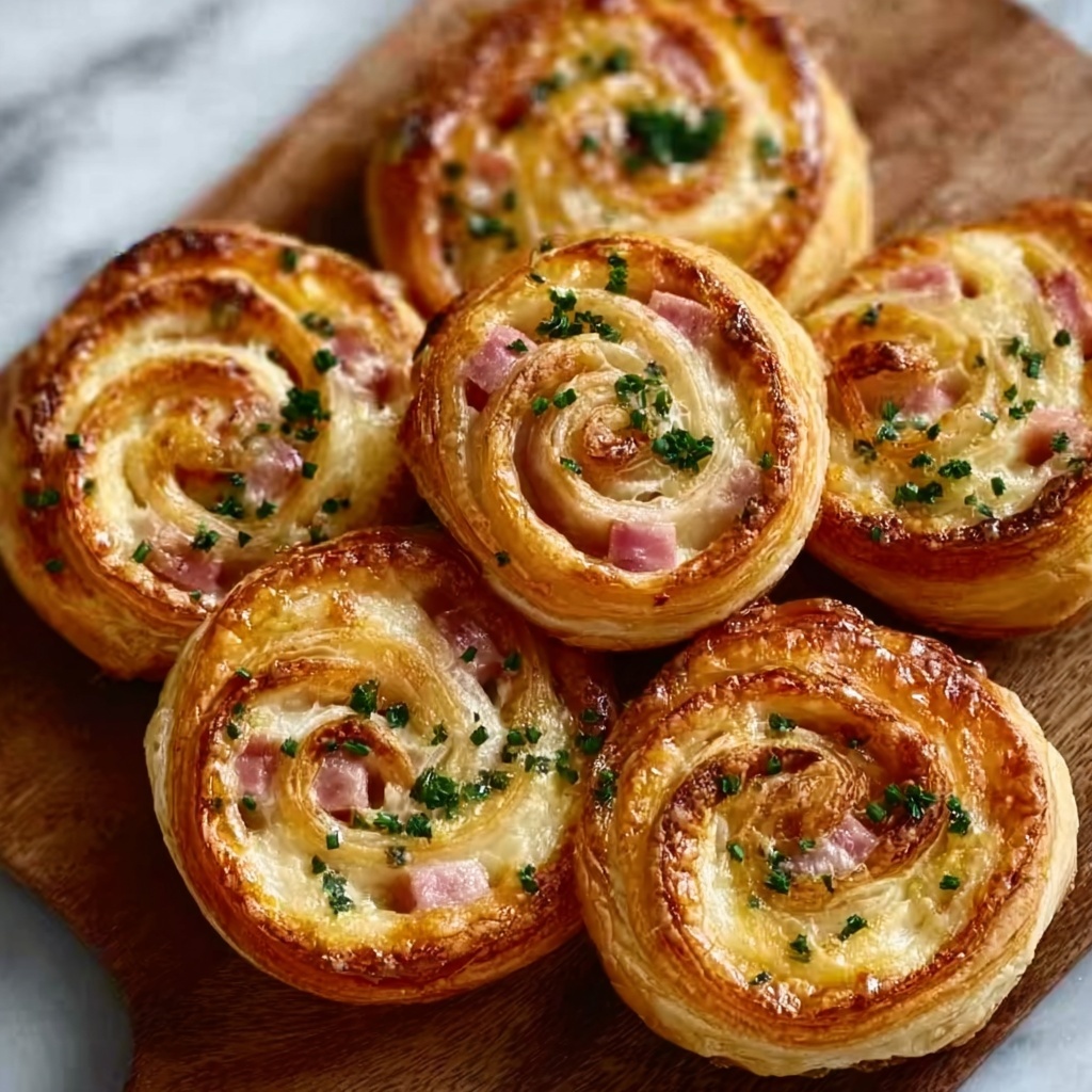 Ham and Cheese Puff Pastry Pinwheels Recipe - Recipe Image