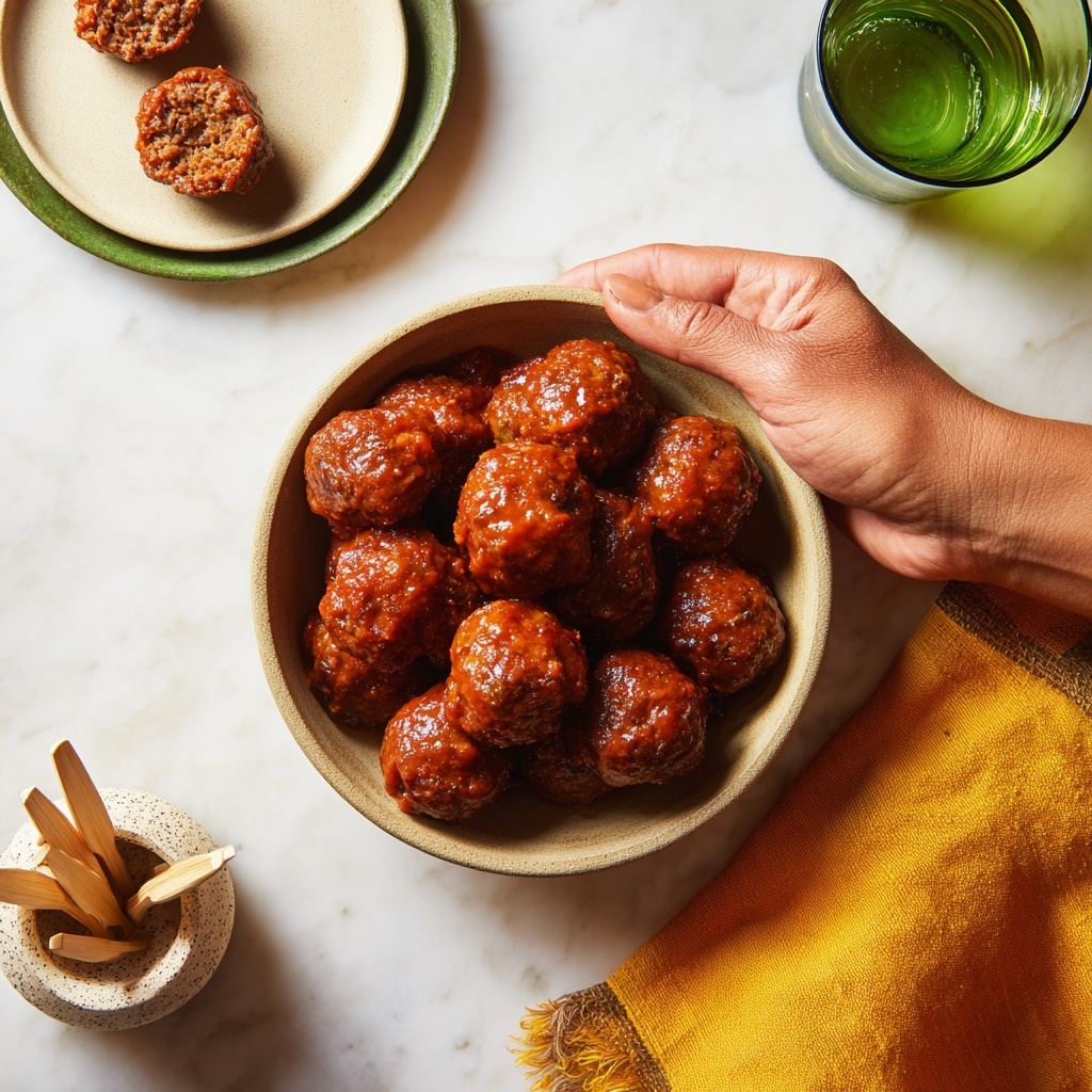 Slow Cooker Sweet & Savory Meatballs Recipe - Recipe Image