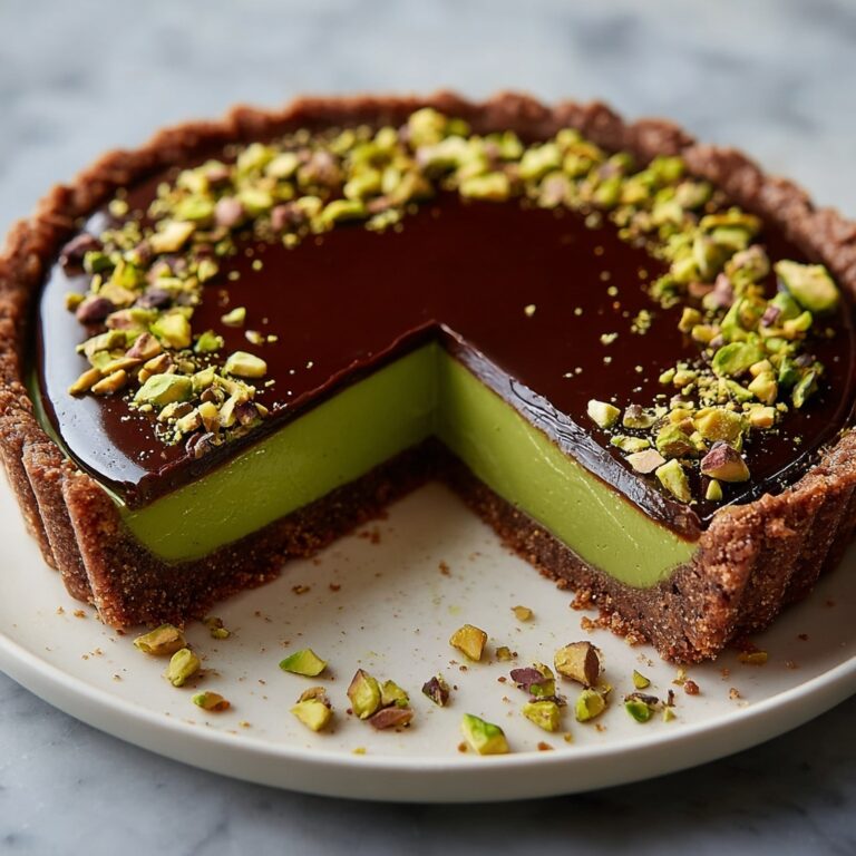 Chocolate Pistachio Ganache Tart Recipe