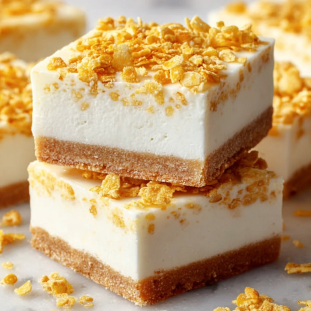 No-Bake Lemon Ricotta Cheesecake Bars Recipe - Recipe Image