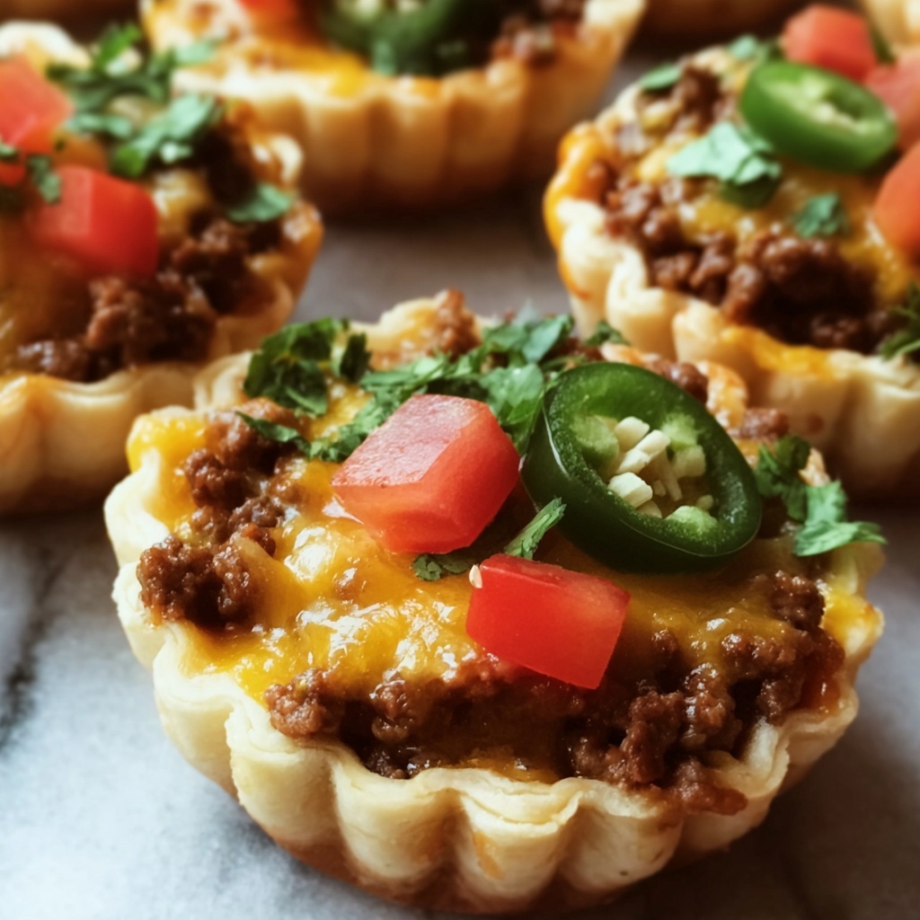 Crescent Roll Taco Cups Recipe - Recipe Image