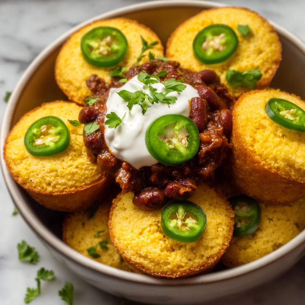 Chili and Jalapeño Cheddar Cornbread Minis Recipe - Recipe Image