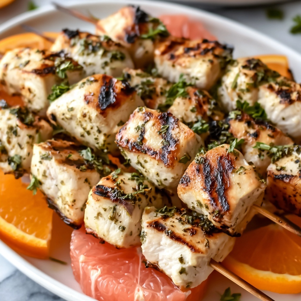 Grilled Chicken Skewers with Florida Grapefruit Recipe - Recipe Image