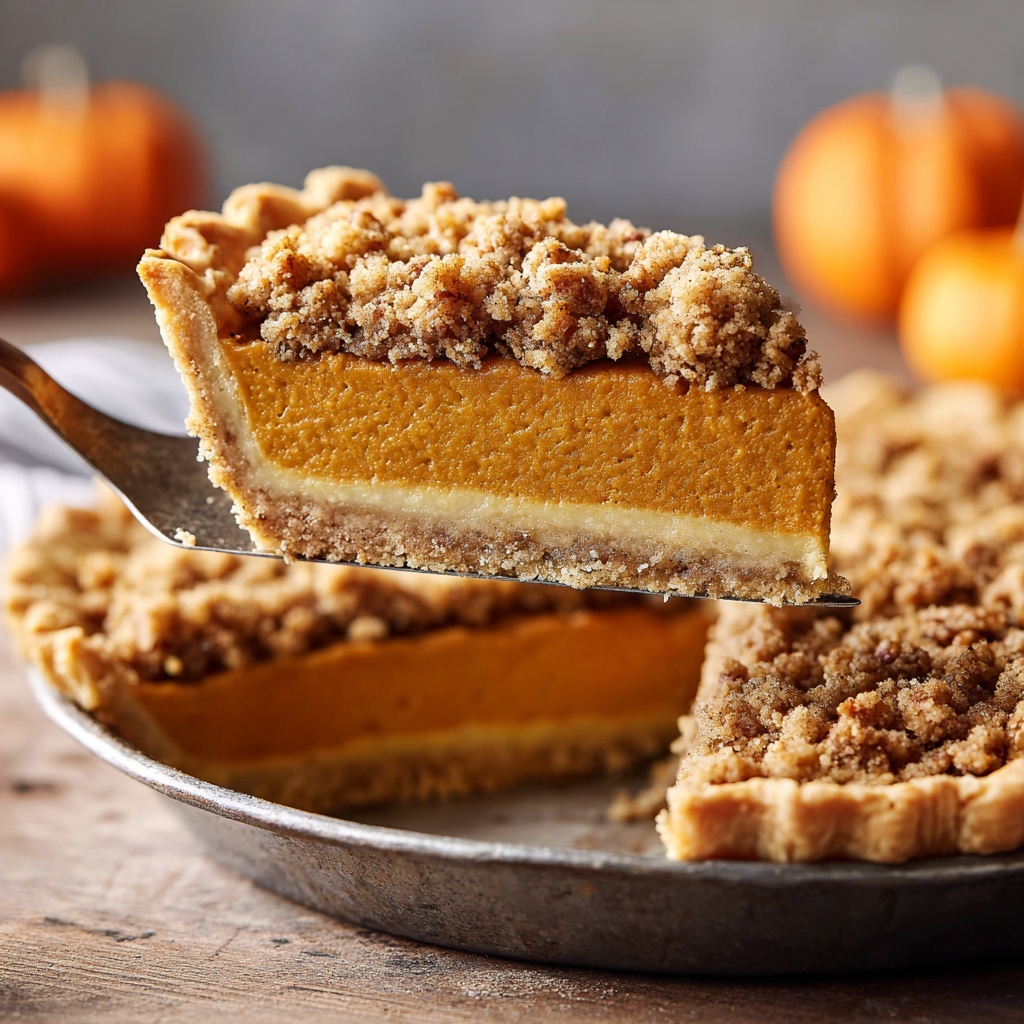 Ultimate Pumpkin Pie with Pecan Streusel Topping Recipe - Recipe Image
