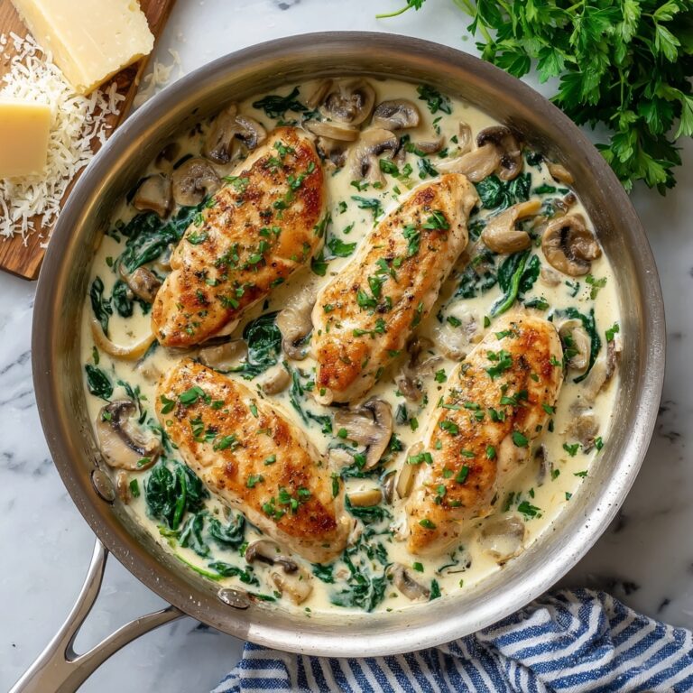 Creamy Spinach Mushroom Chicken Recipe