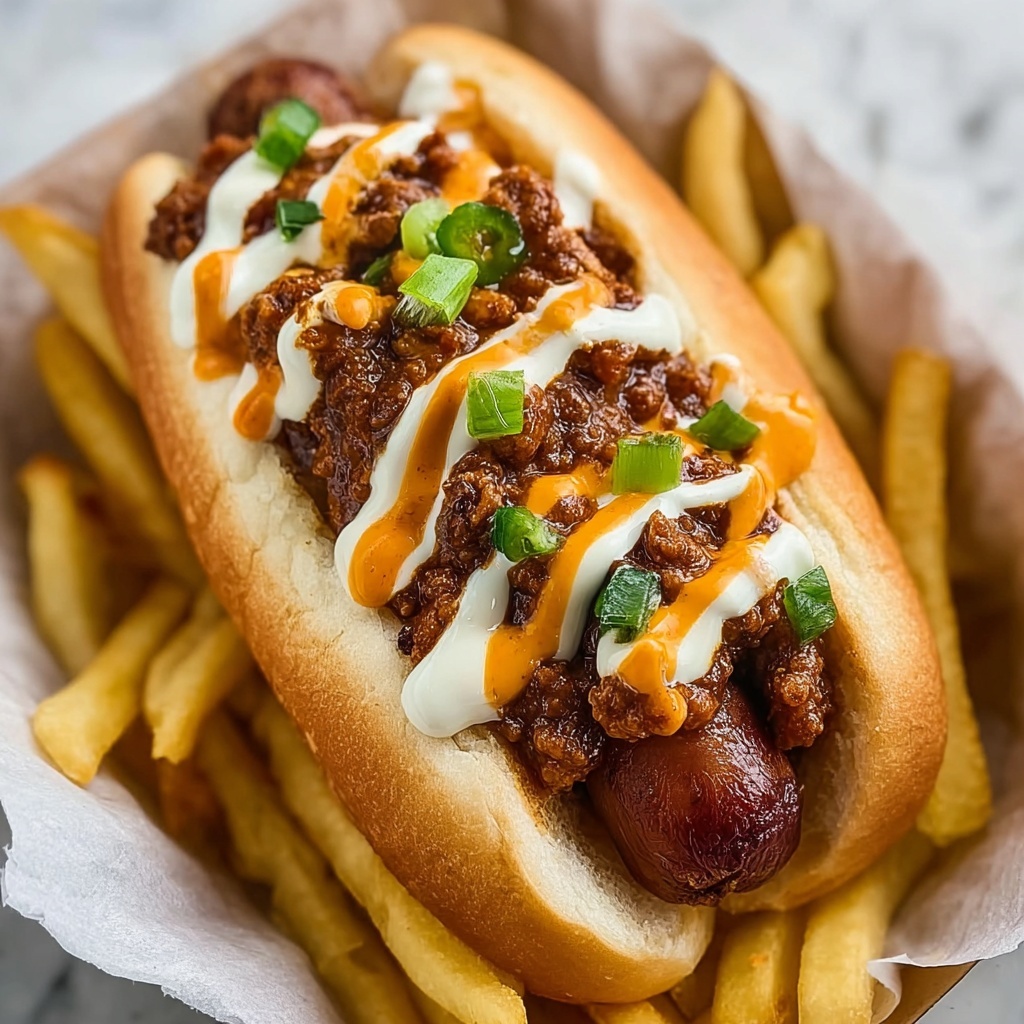Mouthwatering Chili Dogs with Rich Homemade Beef Sauce Recipe - Recipe Image