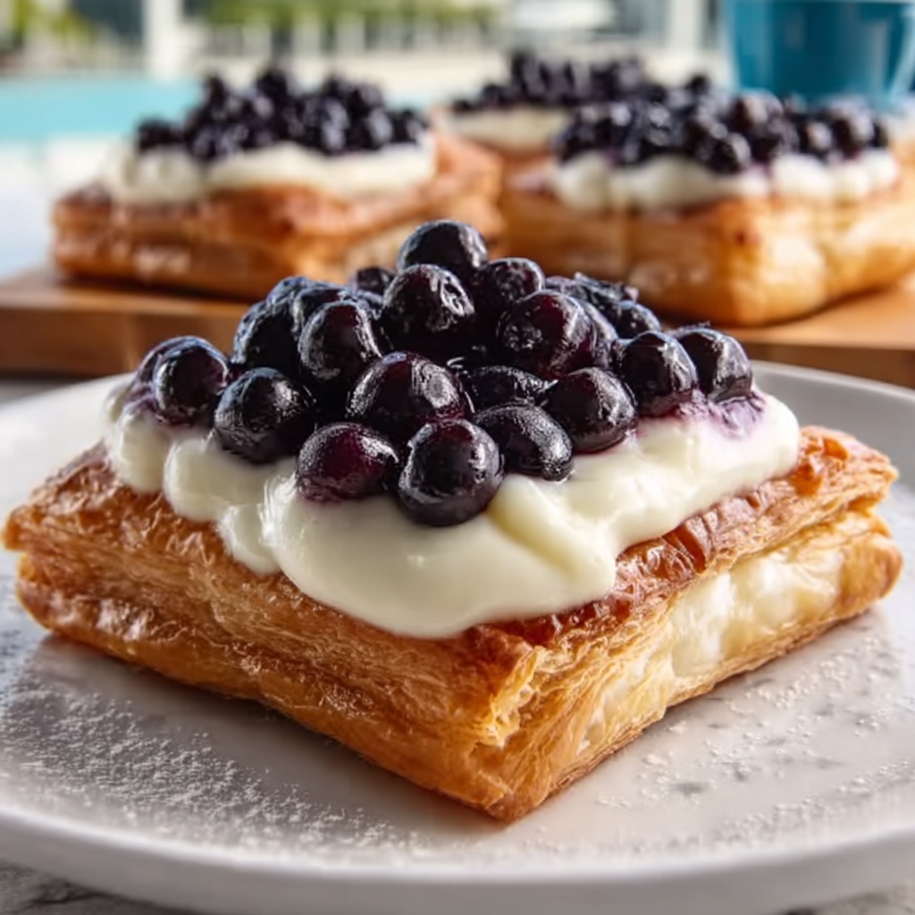 Decadent Blueberry Cream Cheese Danish Recipe - Recipe Image