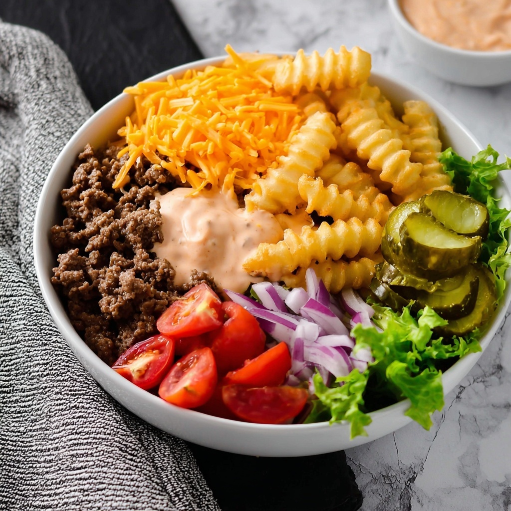 Cheeseburger Bowls with Copycat Big Mac Sauce Recipe - Recipe Image