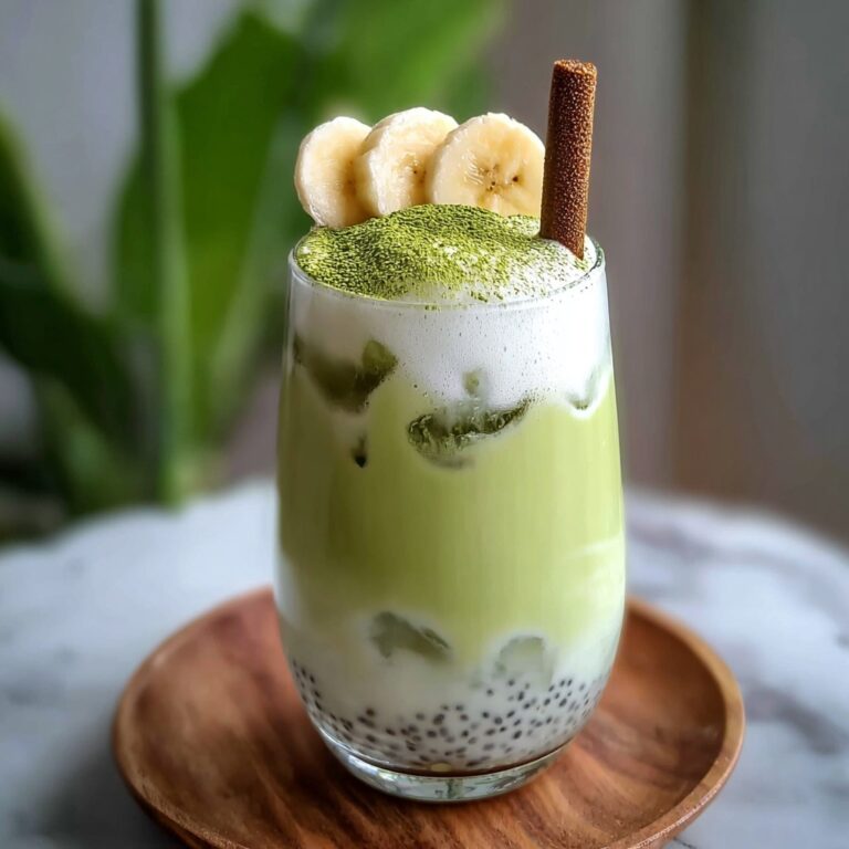 Creamy Easy Banana Matcha Latte Recipe