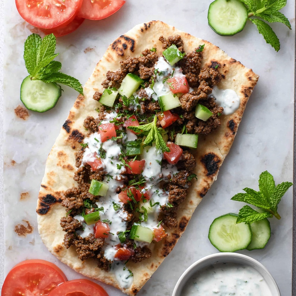 Spiced Lamb Pitas with Feta Mint Sauce Recipe - Recipe Image