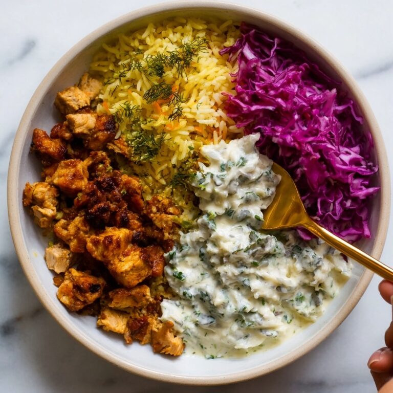 Chicken Shawarma with Lemon Rice and Feta Cucumber Sauce Recipe
