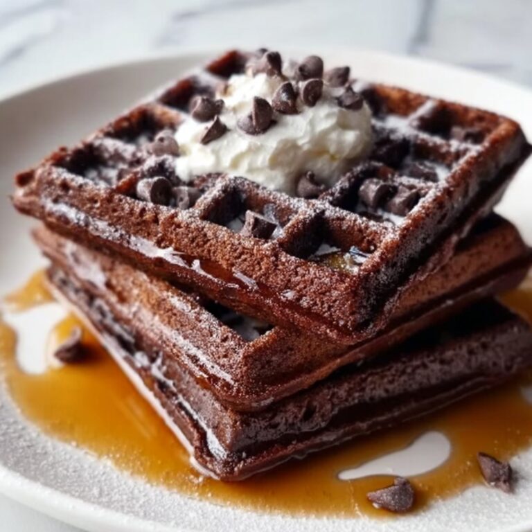 Fudgy Chocolate Brownie Waffles Recipe