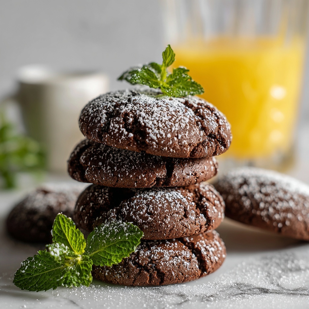 Chewy Chocolate Brownie Crinkle Cookies Recipe - Recipe Image