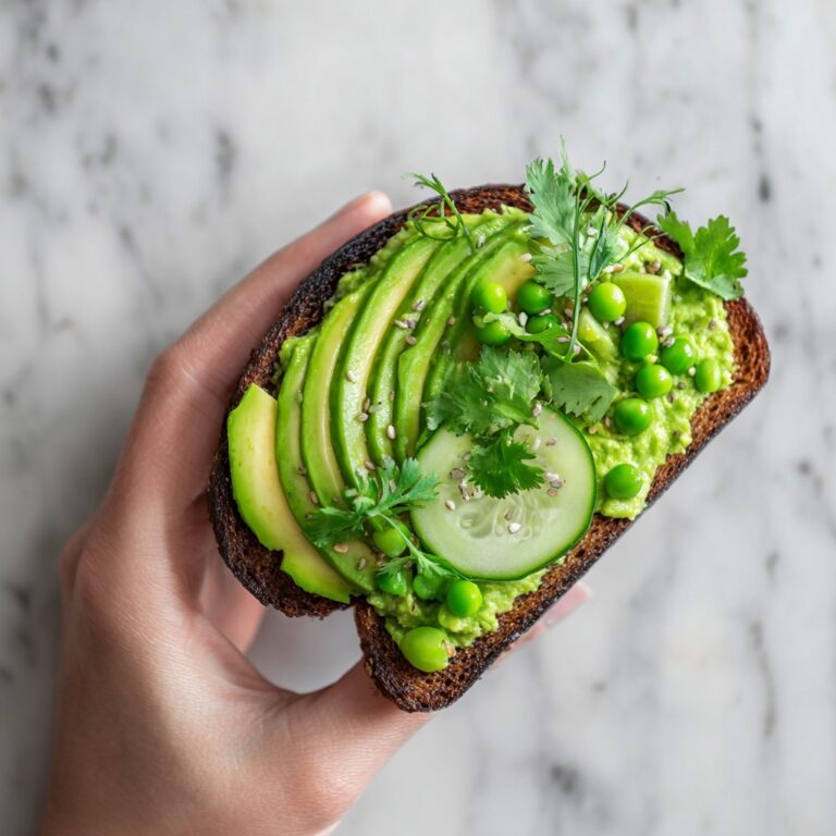 Smashed Cucumber Toast with Artichoke Edamame Spread Recipe