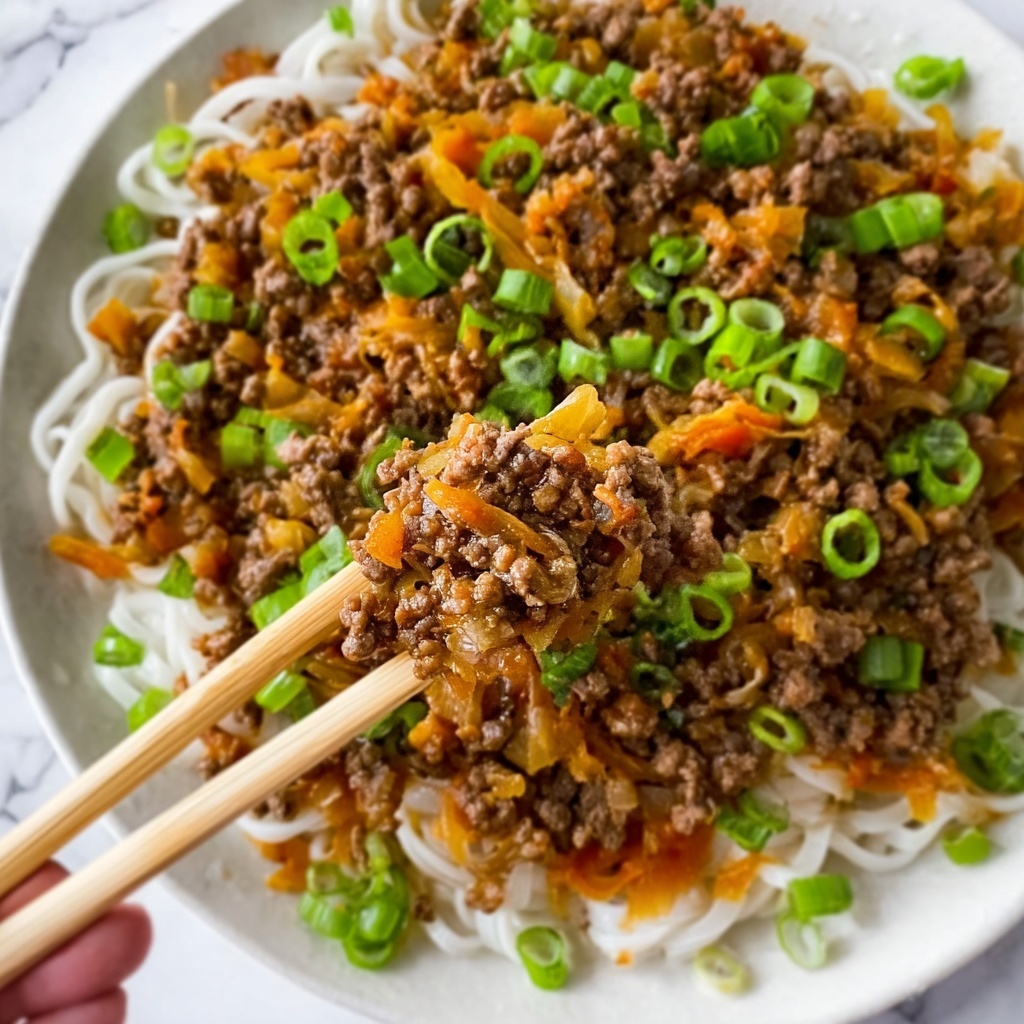 Sticky Hoisin Beef with Rice Noodles and Crunchy Peanuts Recipe - Recipe Image