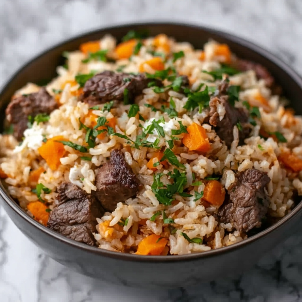 Steak & Queso Rice: A Tex-Mex Fiesta at Home Recipe - Recipe Image