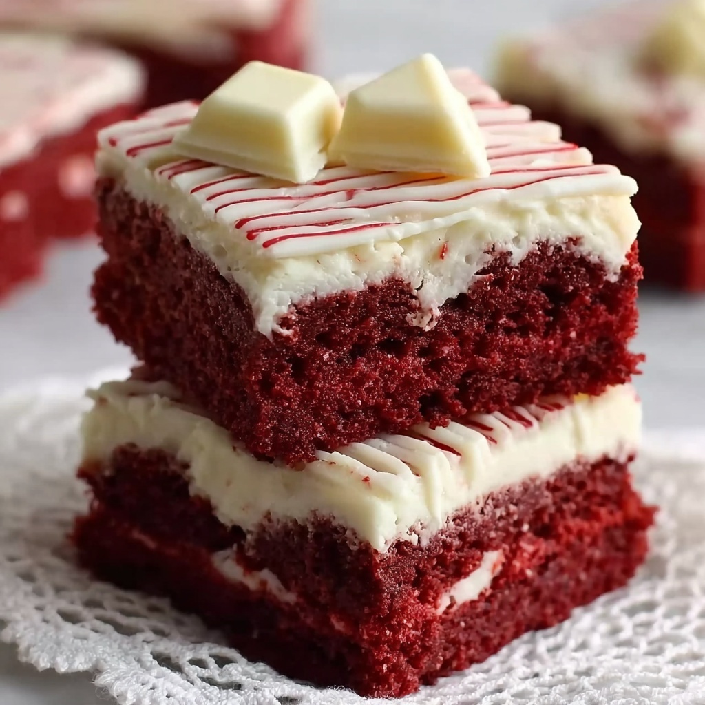 Red Velvet Brownies with White Chocolate Chips Recipe - Recipe Image