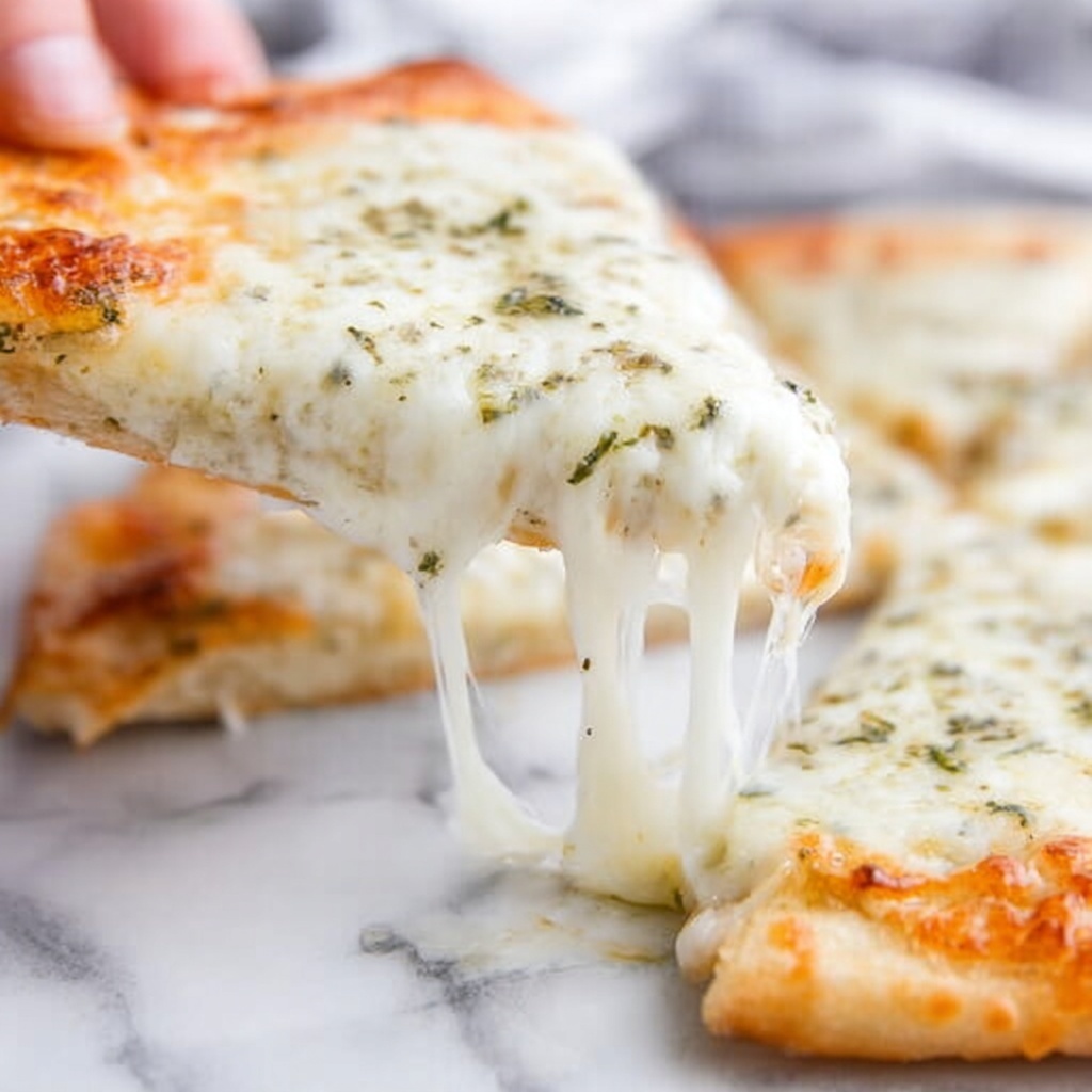 Creamy White Pizza with Ricotta and Mozzarella Recipe - Recipe Image