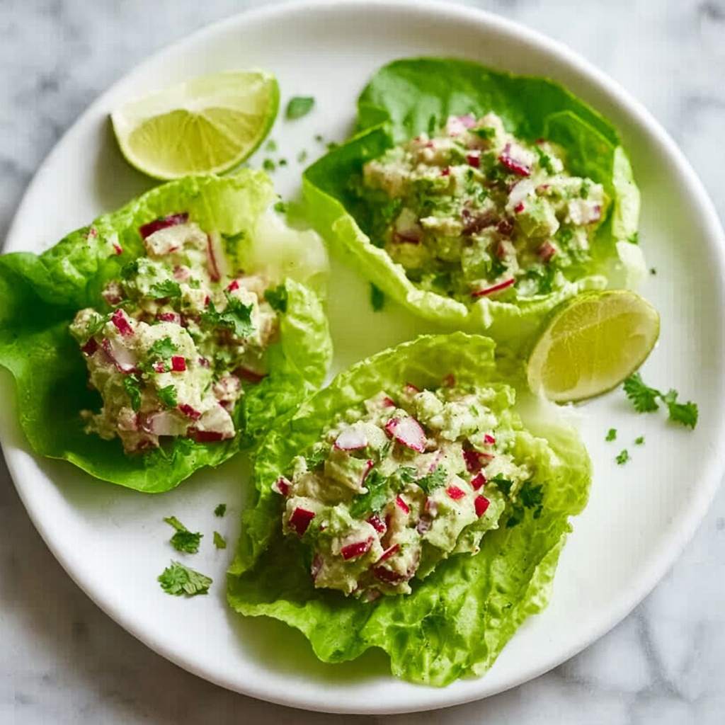 Avocado Tuna Salad Lettuce Wraps Recipe - Recipe Image