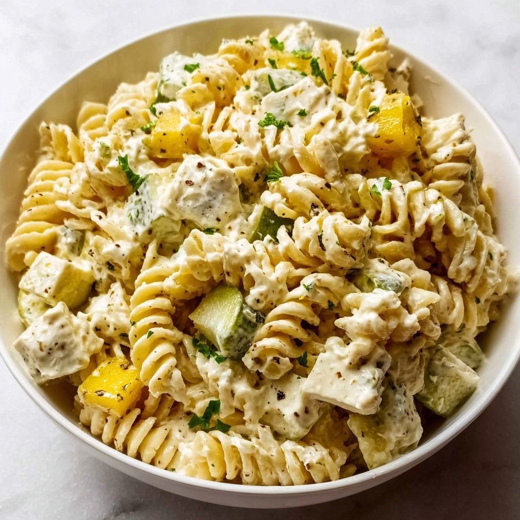 Creamy Dill Pickle Pasta Salad Recipe - Recipe Image