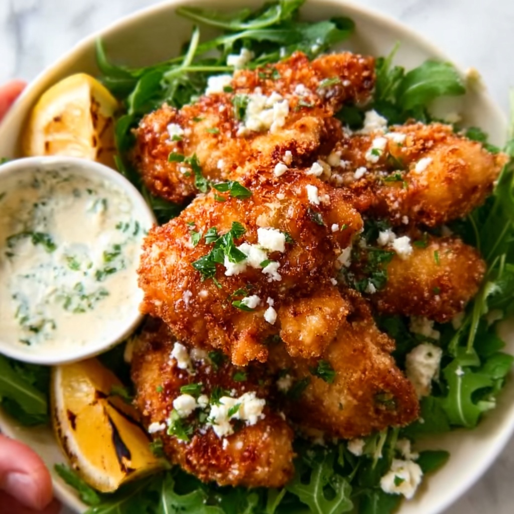 Crispy Hot Honey Feta Chicken Recipe - Recipe Image