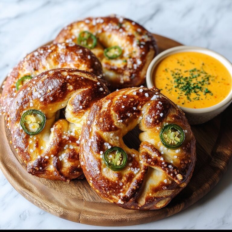 Cheddar Jalapeño Soft Pretzels Recipe