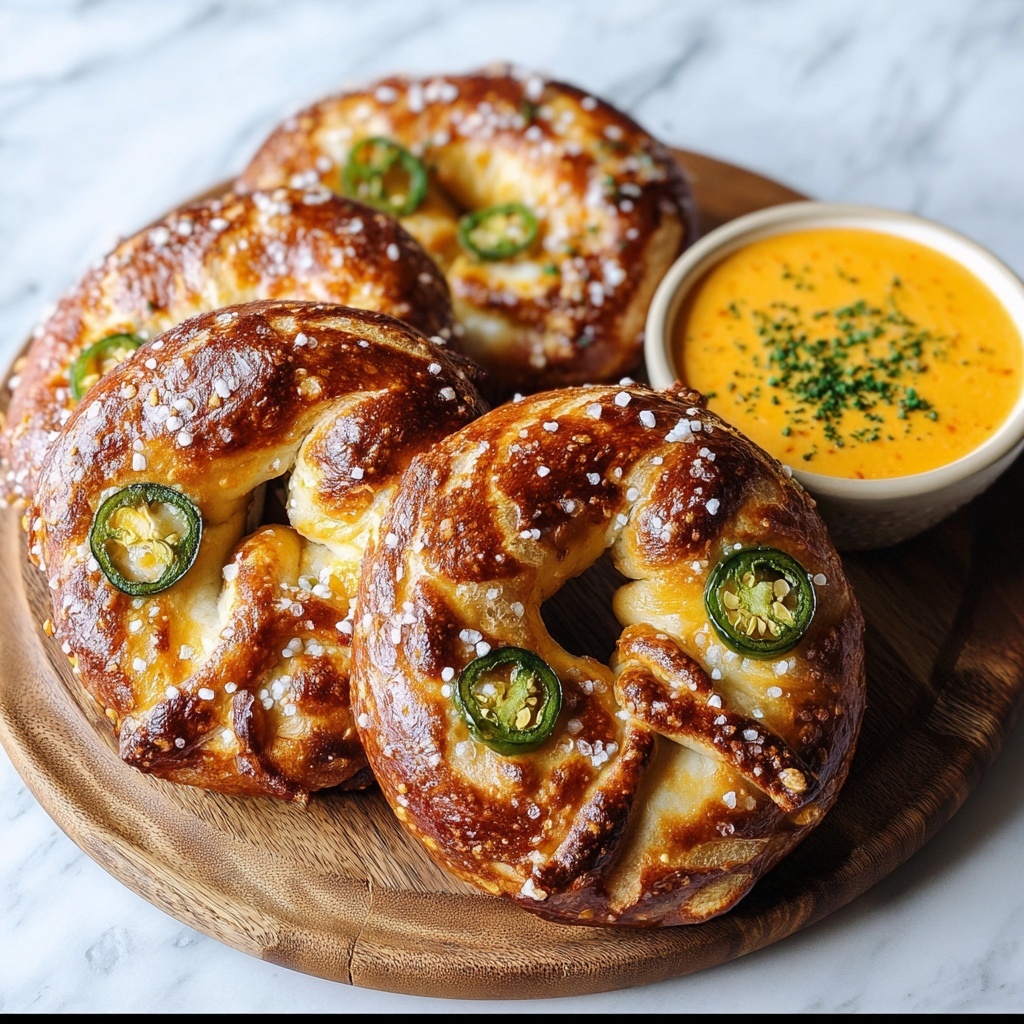 Cheddar Jalapeño Soft Pretzels Recipe - Recipe Image