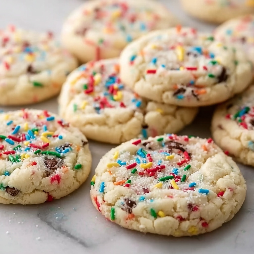 Cake Batter Chocolate Chip Cookies Recipe - Recipe Image