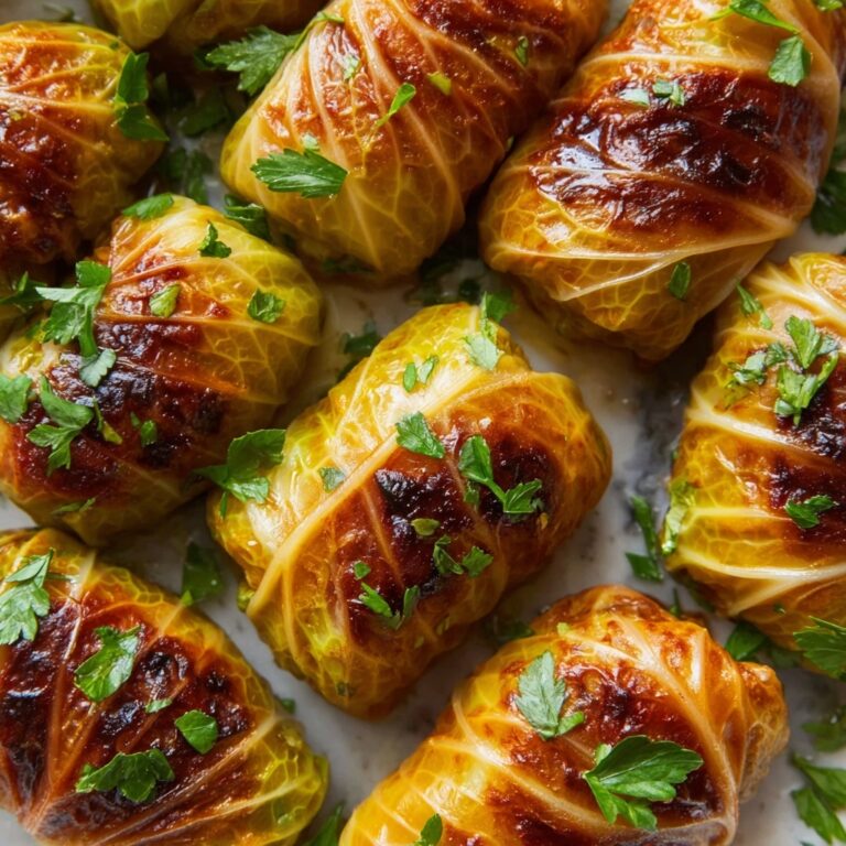 Stuffed Cabbage Rolls with Tomato Sauce and Herbs Recipe