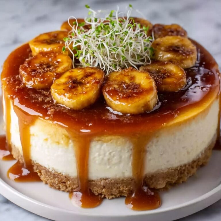 Caramelized Banana Cheesecake with Rum Glaze Recipe