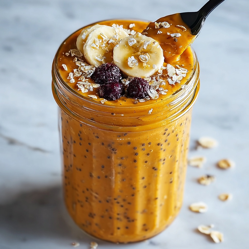 Golden Turmeric Latte Overnight Oats for a Bright Morning Boost Recipe - Recipe Image