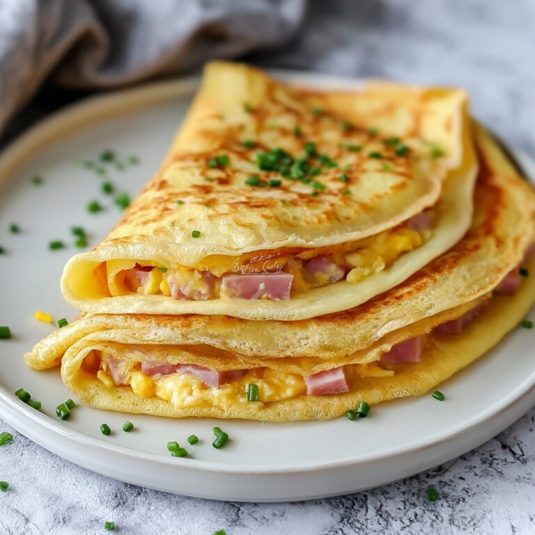 Egg, Ham, and Cheese Crepes for Breakfast Bliss Recipe
