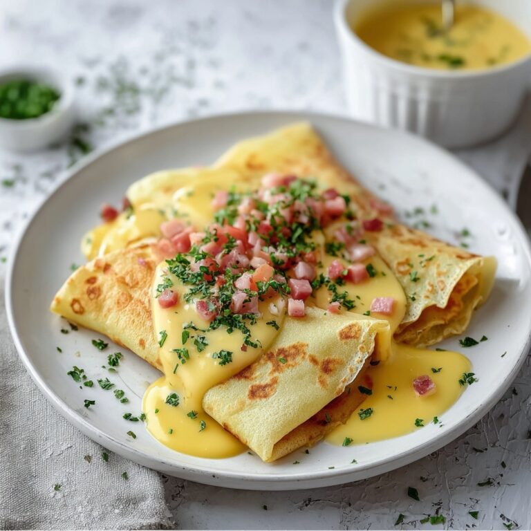 Savory Breakfast Crepes with Spinach, Cheese, and Tomatoes Recipe