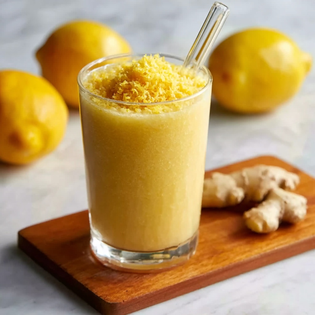 Fresh Lemon Ginger Detoxifying Smoothie Recipe - Recipe Image