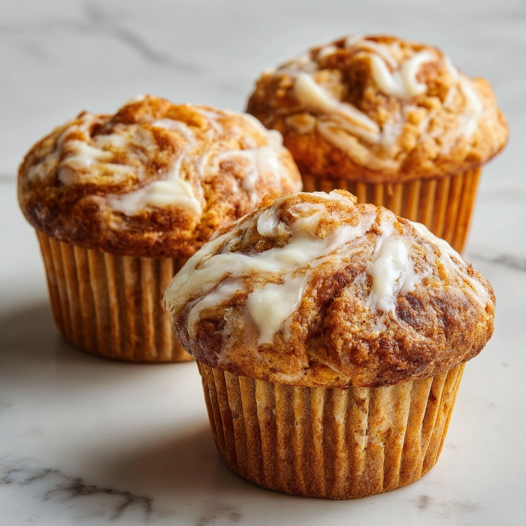 Fluffy Pumpkin Cream Cheese Swirl Muffins Recipe - Recipe Image