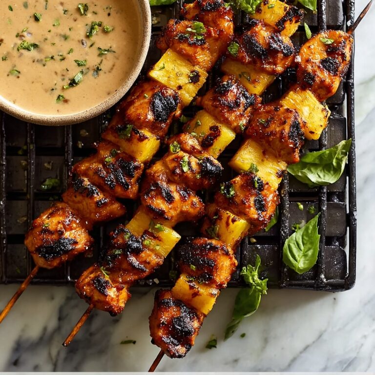 Chipotle Pineapple Bang Bang Chicken Skewers Recipe
